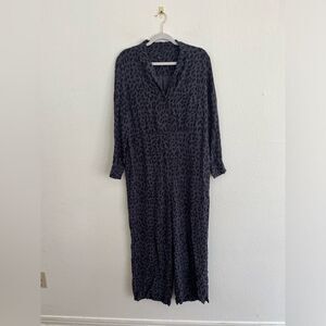 Rails Leopard Print Black/gray jumpsuit, flawed, size M